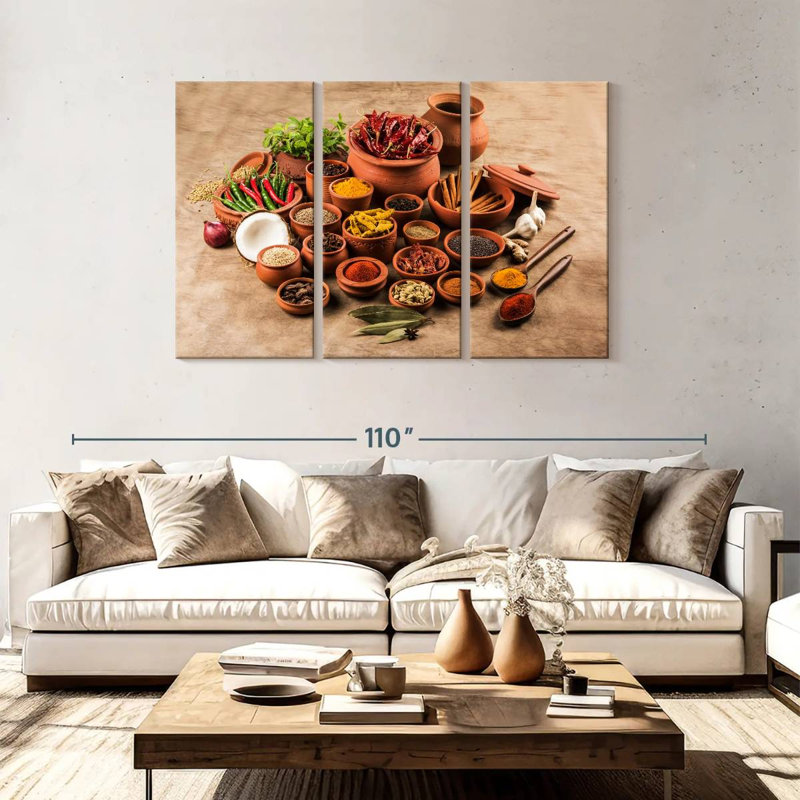 Yarlin Indian Spices, 48" H x 74" W