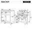 Meuble-lavabo de salle de bain avec comptoir de lavabo, portes doubles à fermeture en douceur et tiroir basculant-725124459
