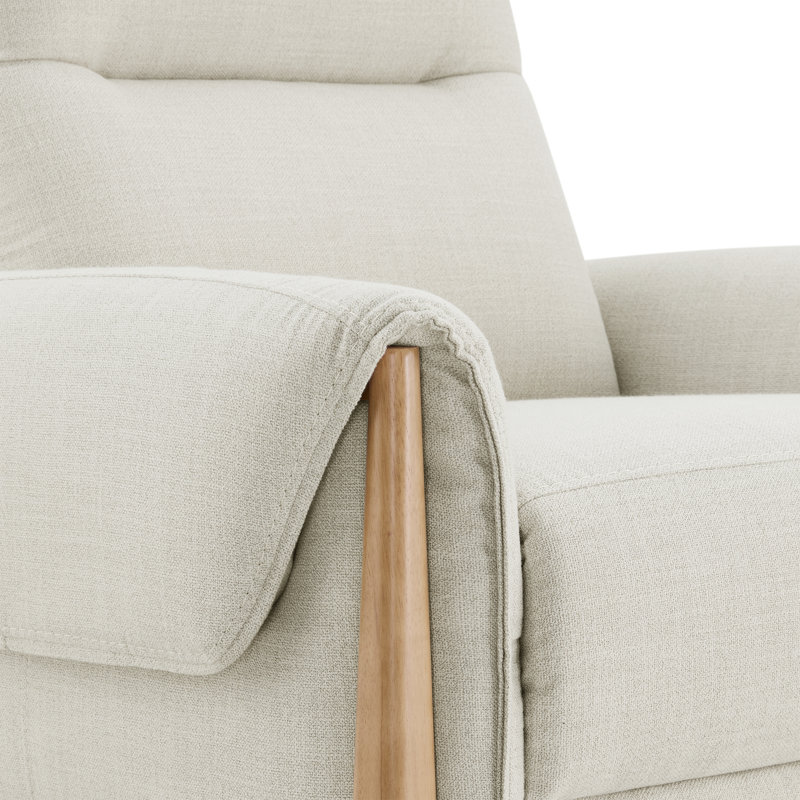 Fauteuil inclinable manuel rembourré (ensemble de 2), Effie lin / beige