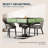42.13"Modern Minimalist Fully Automatic Foldable Household Dining & Mahjong Table