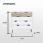 White 5 Drawer Chest of Drawers