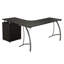 Bureau d'ordinateur moderne en L avec classeur et rangement