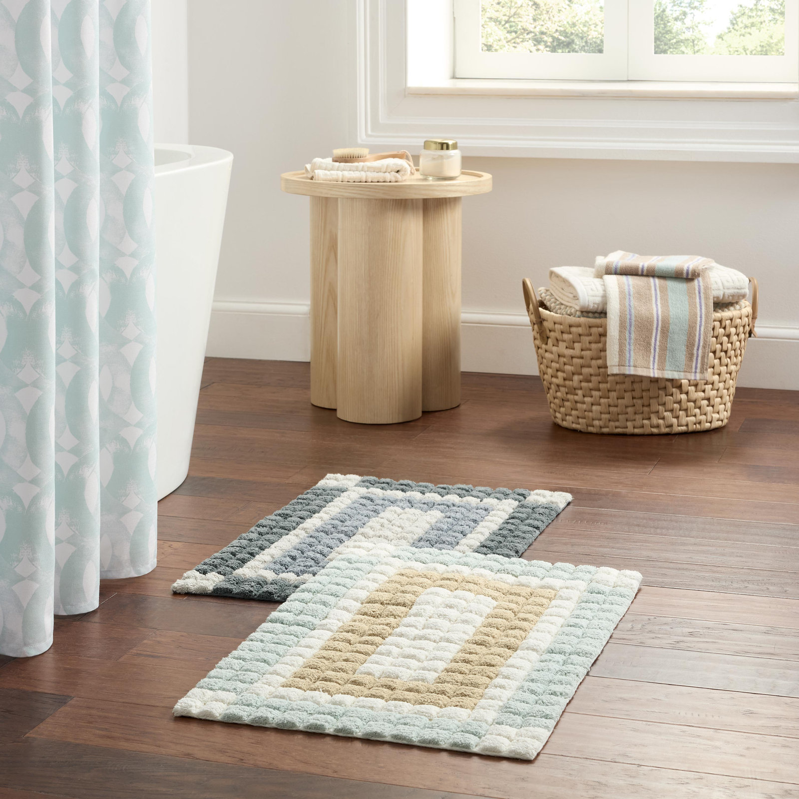 Martex Arcadia Arcadia Cotton Bath Rug, Slate