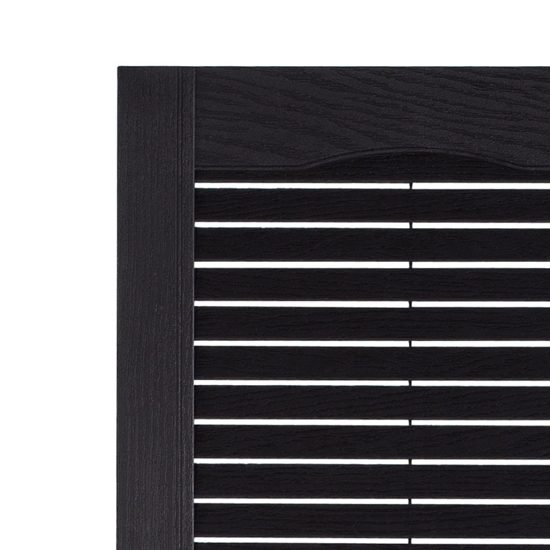 Volets à persiennes d'extérieur de qualité supérieure Premier, H 55 po x l 15 po x P 1 po, Noir