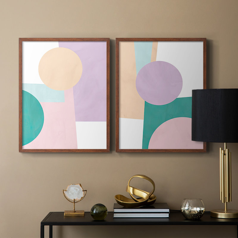 Papier Daydream I - impression encadrée de qualité supérieure - prête à être accrochée - aucun clou requis - aucun clou requis