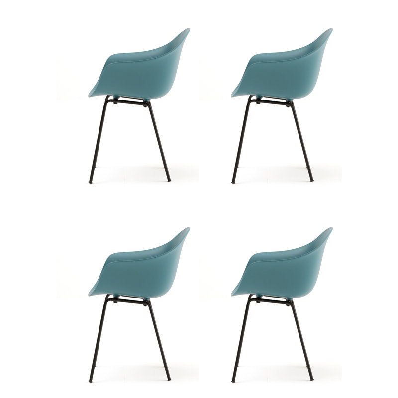 TA Armchair (Set of 4), Ocean Blue/Black