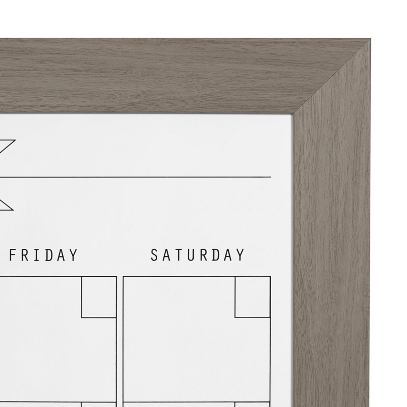 Magnetic Metal Dry Erase Board, 23" H x 29" W, Black