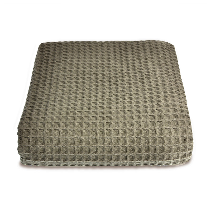 Hotel Waffle Blanket Bedspread, Khaki, 225 x 250cm Bedspread