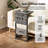 C Shaped End Table With Charging Station, Couch Side Table With Storage Bag, Height-Adjustable And Foldable TV Tray With 2 USB Ports And Outlets For Living Room, Bedroom, Gray-285949367