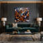 Art musical sur toile mauve