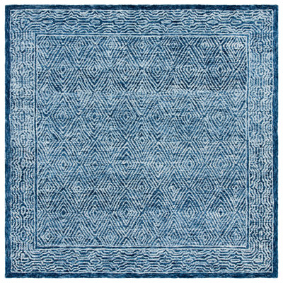 Angellique Handmade Tufted Wool Navy Area Rug