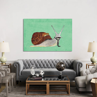 Mr. Snail by Barruf - Wrapped Canvas Print