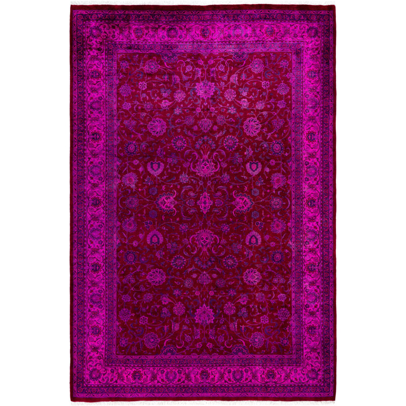 Overdyed One-of-a-Kind 6' 2" X 9' 1" Hand Knotted Area Rug