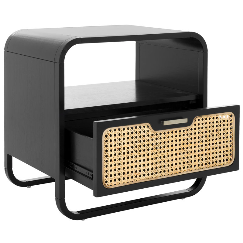 Aidenas 24.02'' W Nightstand, Black
