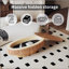 Table basse ovale avec rangement caché, placage en bois massif, décor moderne pour le salon et la chambre à coucher-893865364