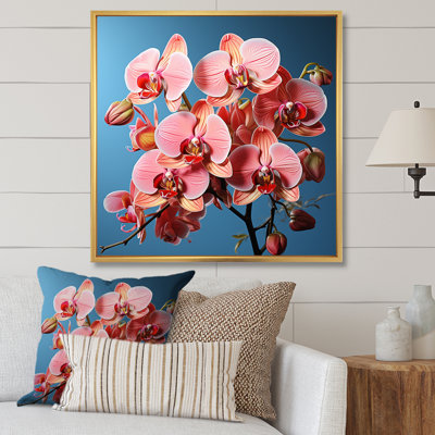 " Neon Pink Orchids Pop I "