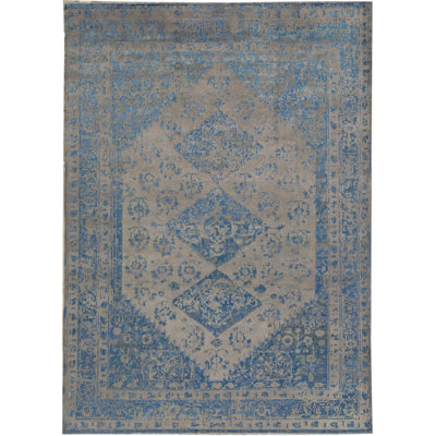 Hand-Knotted High-Quality Blue Area Rug