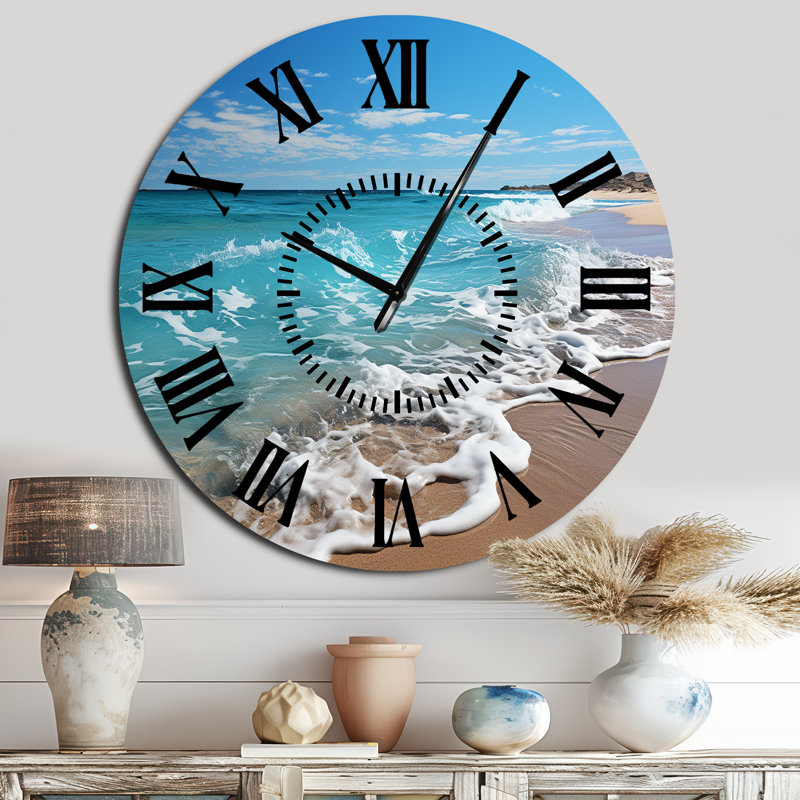 Horloge murale Oceanic Beach Harmony I, Surdimensionné