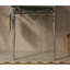 Console de salle de bain autoportante 28 po avec pieds en fer, sans lavabo et robinet, chrome