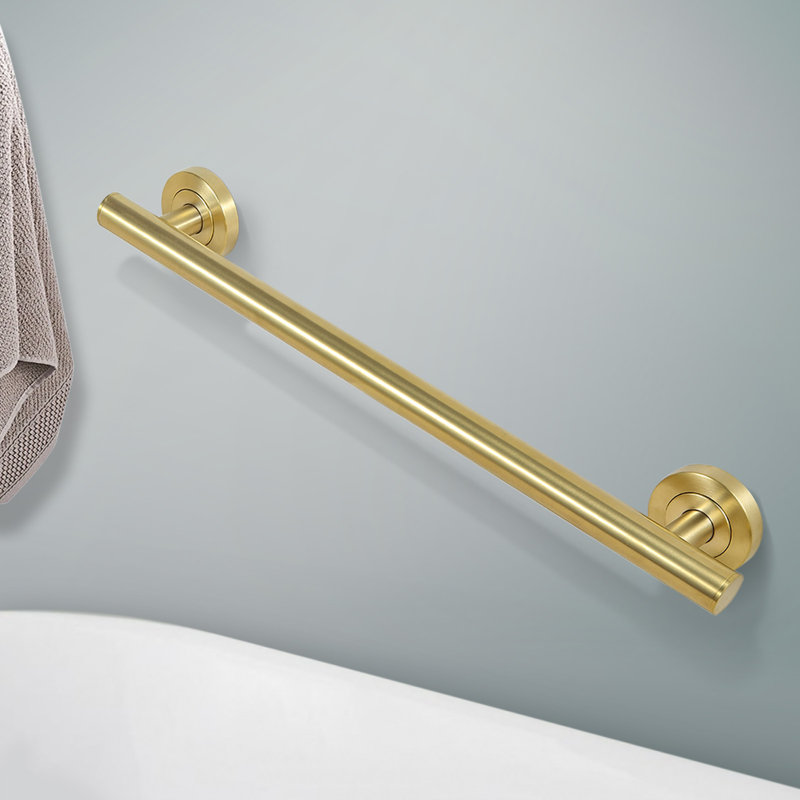 Bath Shower 18'' Safety Grab Bar, Brushed Gold, 18"
