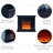 Black Solid Wood Electric Fireplace