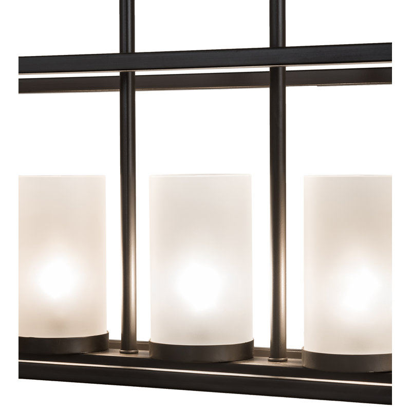 Luminaire suspendu carré / rectangulaire pour îlot de cuisine à 5 lumières Affinity