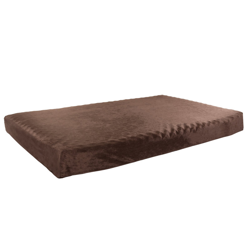 Lit pour chien orthopédique à 2 couches PETMAker, Moyen (l 24 po x P 37 po x H 4 po), Brun