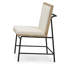 Ensemble de 2 chaises d'appoint Valer en chêne et en tissu beige avec structure en métal et dossier rembourré
