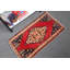 Petit petit tapis Anatolian rétro en rouge idéal pour le vestibule et la salle de bain en laine