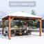 Pavillon de jardin en bois de cèdre Sequoia avec toit en métal galvanisé-109834377
