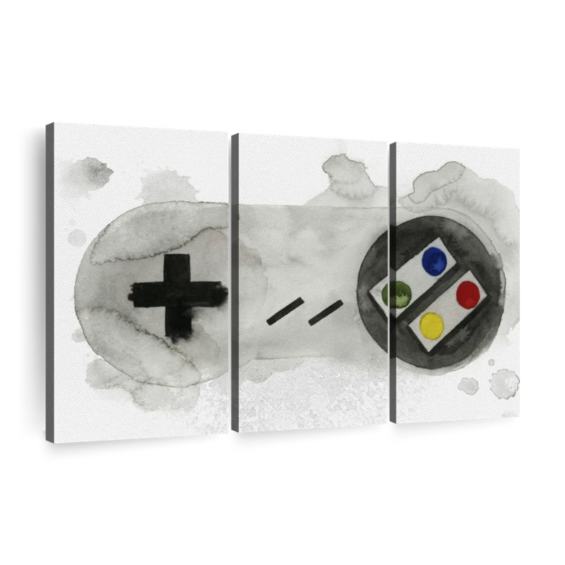 «Gamer II» sur toile, H 32 po x l 50 po x P 1,25 po