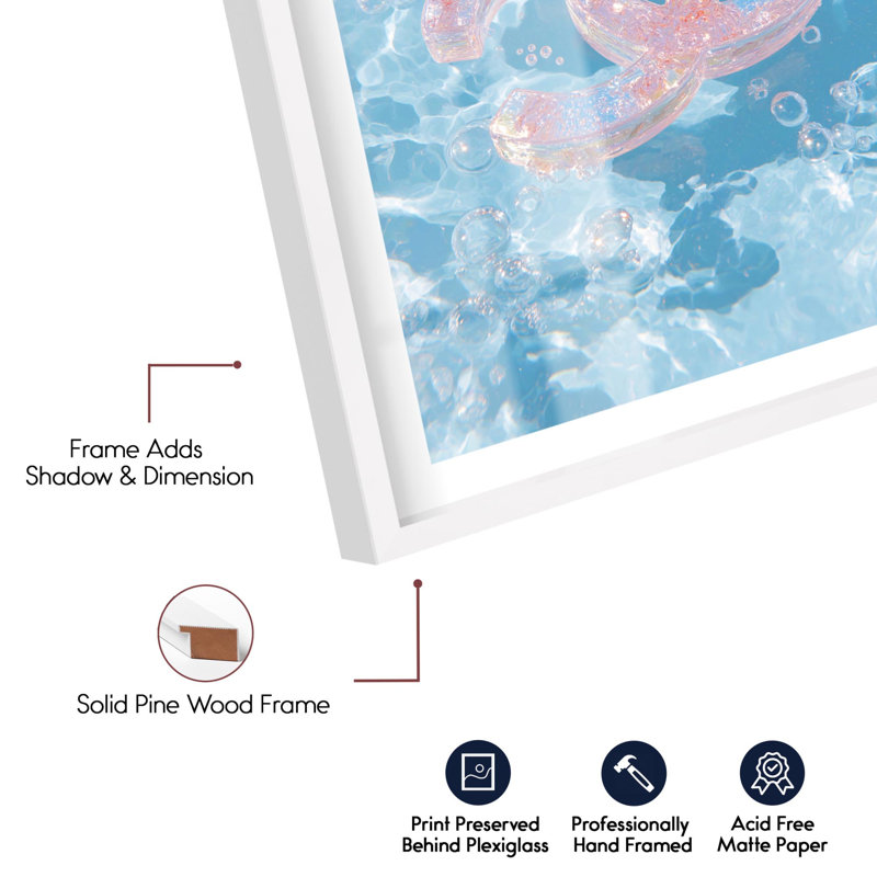 Décoration murale piscine Pool of Dreams Shadowbox par Notoriart, cadre blanc, 17 x 25, H 25 po x l 17 po, Cadre blanc