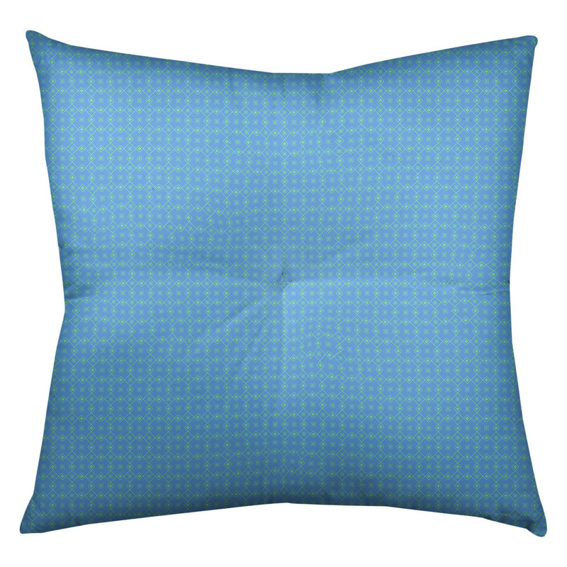 Coussin Katelyn Elizabeth, 30 po x 30 po, Bleu / vert