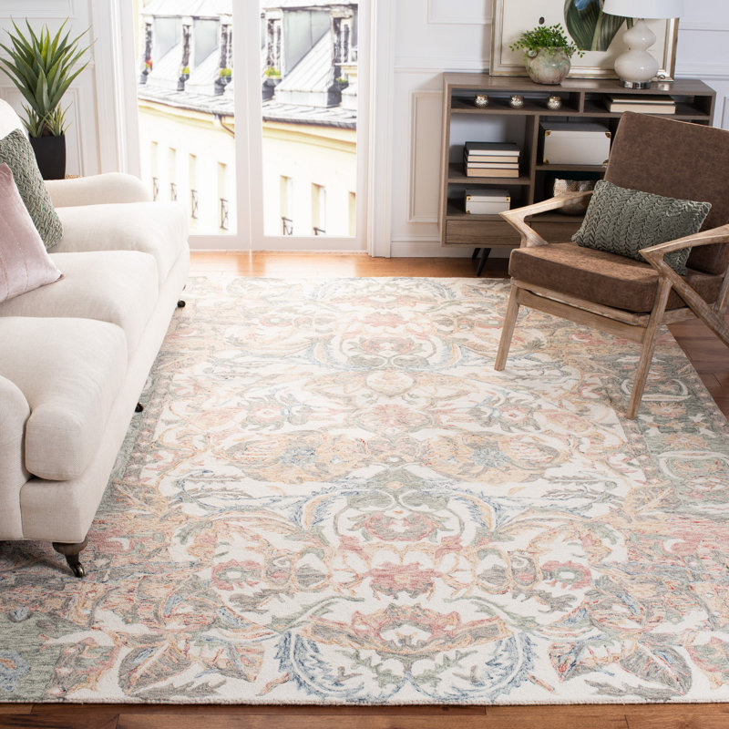 Tapis en laine touffeté à la main Georgiana, Rectangle 8 pi x 10 pi