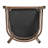 Liora 26.7" Seat Height Mid-Century Modern Fabric & Rubberwood Counter Stool with Armrests-1886262325