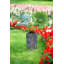 Jardinière en ciment 9,4 x 9,4 x 18,1 po