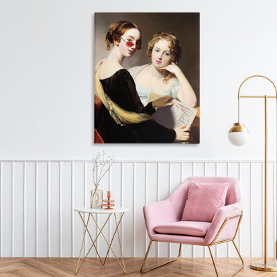 Vintage Ladies Ordering Takeout Canvas, design by Wild Apple Portfolio