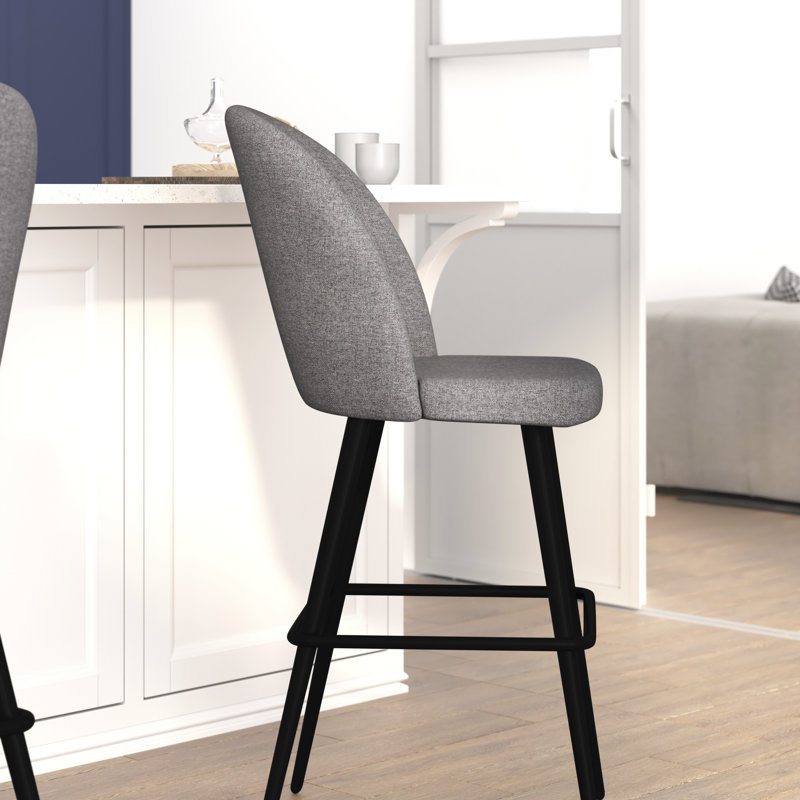 Jakhira Commercial Grade Armless Stools with Contoured Backs, Counter Stool (26" Seat Height)