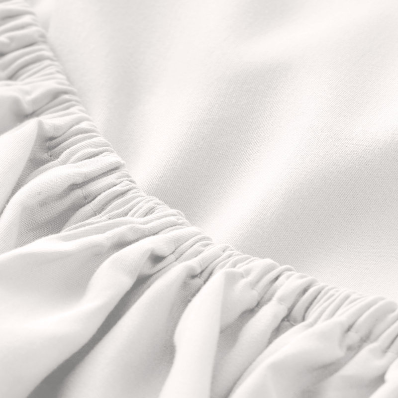 Drap-housse en microfibre, Drap-housse pour lit double TG, Blanc antique