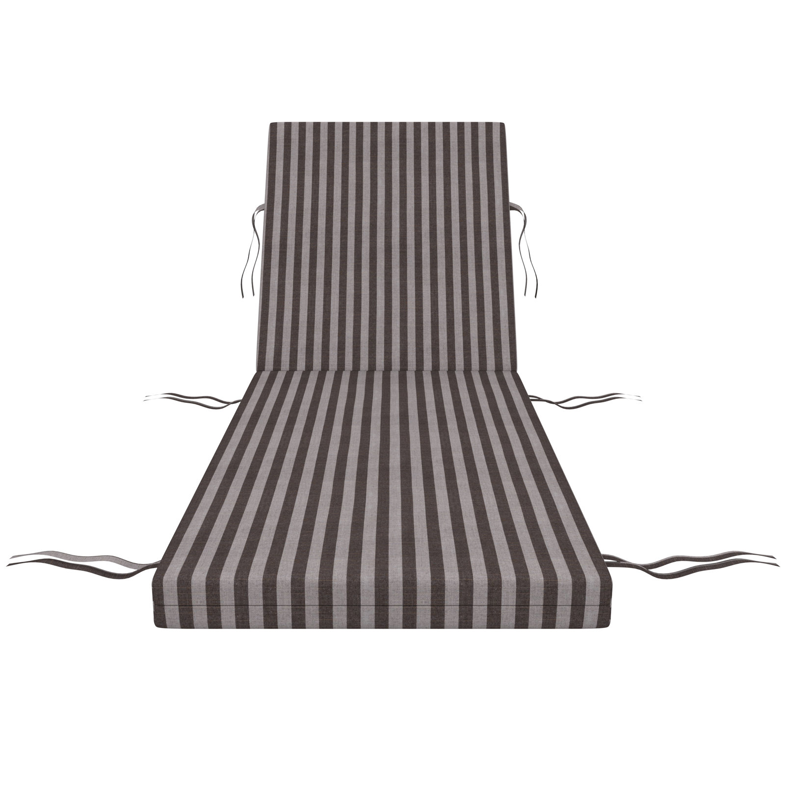 Kacy Sunbrella Outdoor Chaise Lounge Cushion, 24" W x 45" D, Sail Away Java