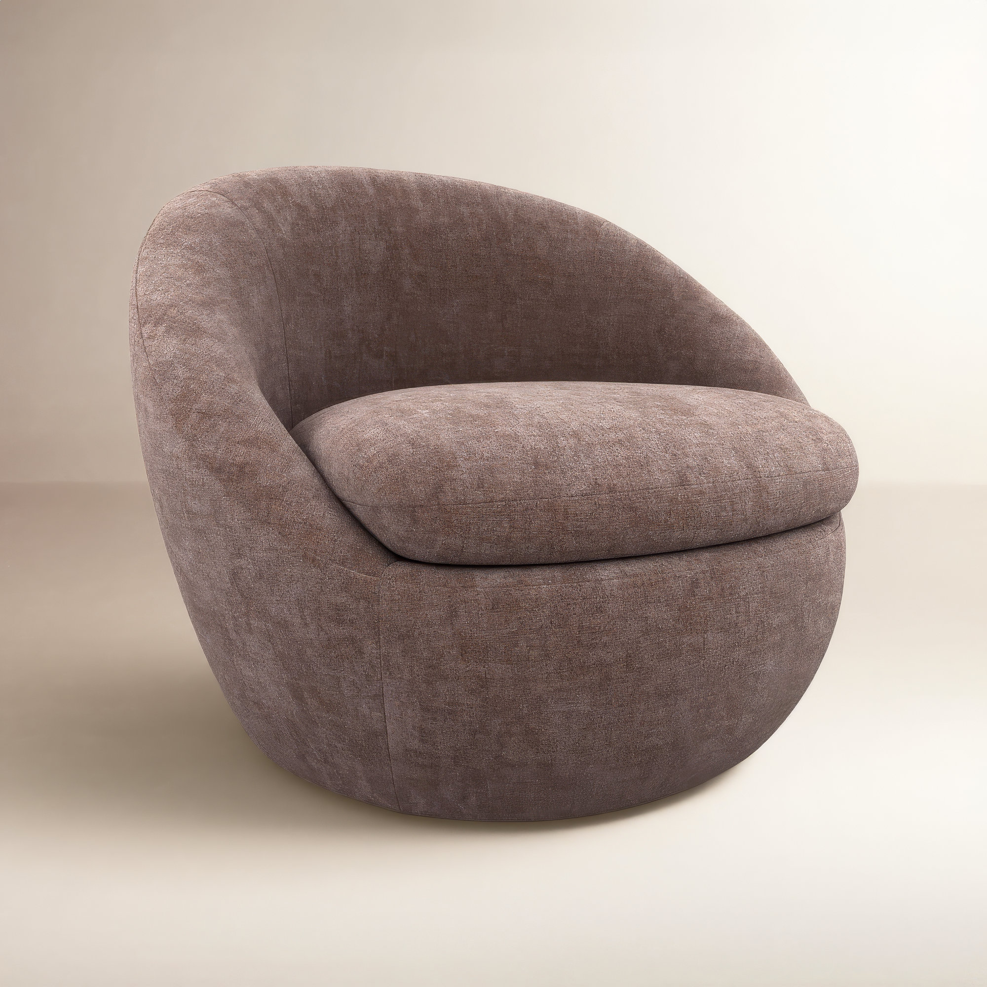 Kate Eldin Upholstered Swivel Accent Chair, Antique Rose
