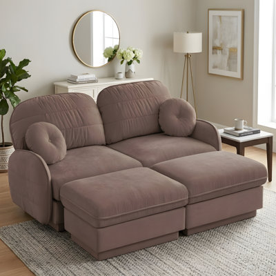 Canapé en U avec assise profonde et repose-pieds amovible