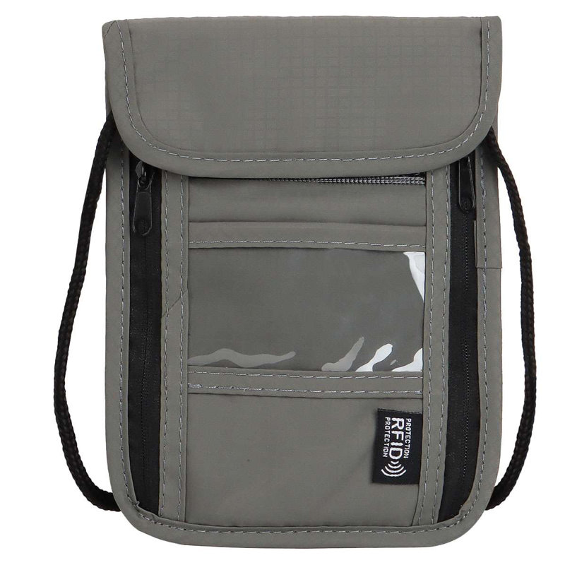 Pochette de voyage en nylon pour hommes et femmes, Gris