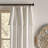 Drop Cloth Curtain Panel, Light Filtering Ring and Tab Top with Attached Valance, 95 in Long x 50 in Wide, Farmhouse Single Window Panel, Bedroom, Living Room and Dining Room, Off White-82922718-82922704