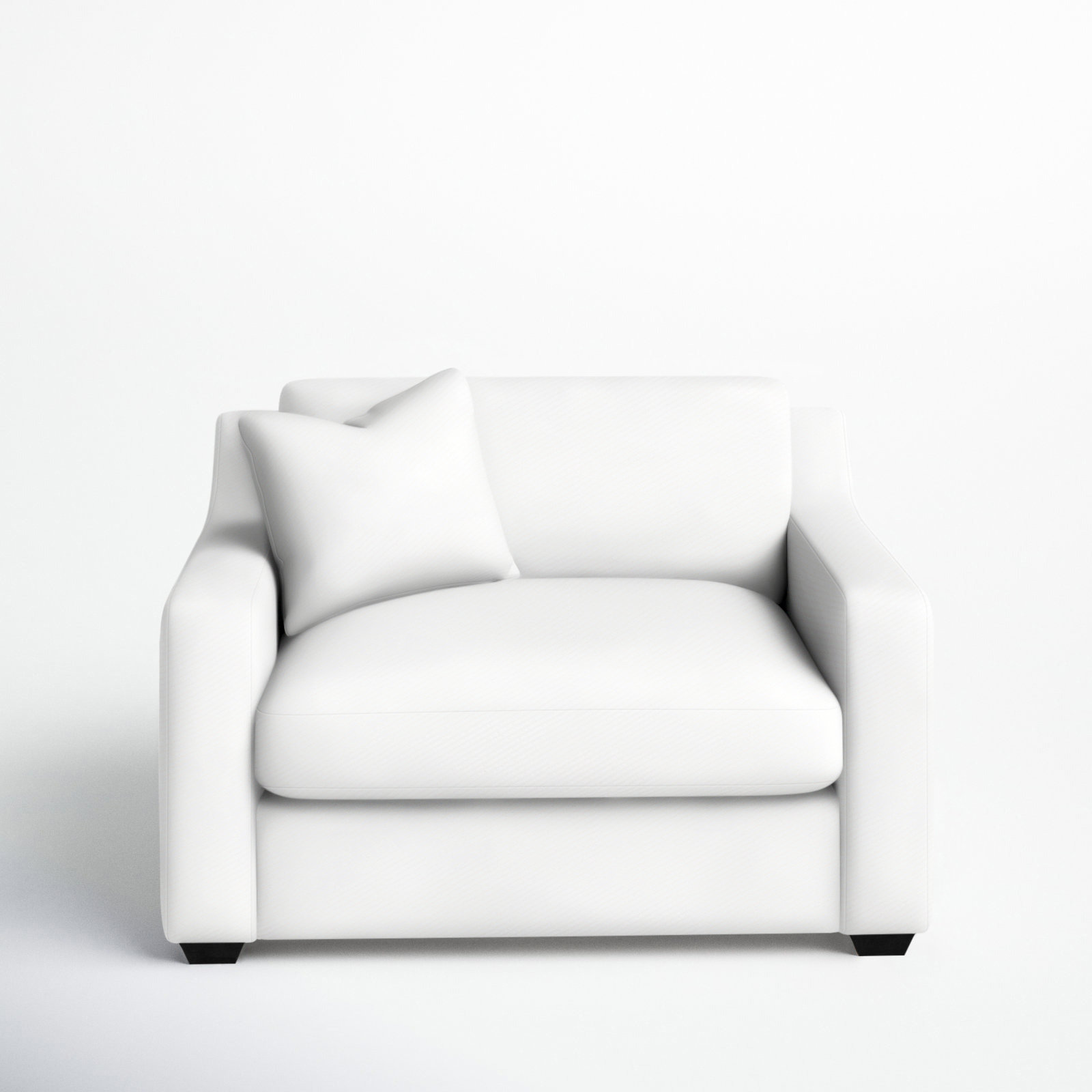Rhodes Cotton Upholstered Accent Chair, Classic Bleach White Twill