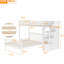 Lit mezzanine simple au-dessus d'un lit double avec escalier et rangement désirable - blanc pour des années d'utilisation-118036566