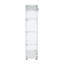 Vitrine vitrée à deux portes avec 4 tablettes, blanc-1817450595