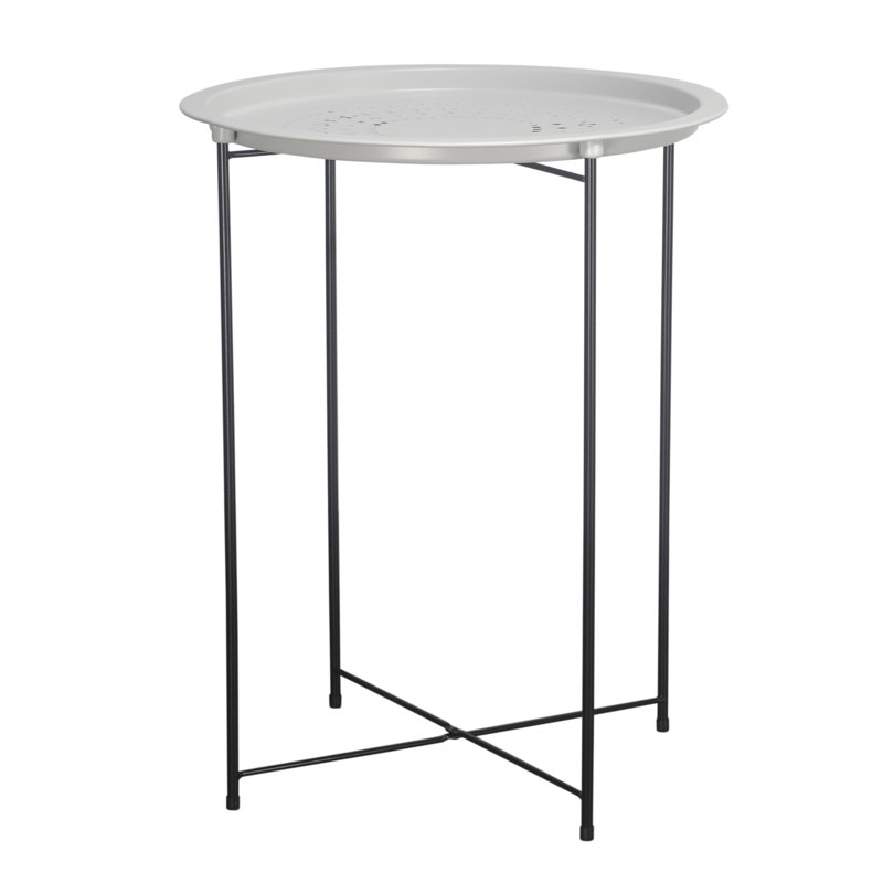 Hiltonia 46cm Circular Folding Table, White