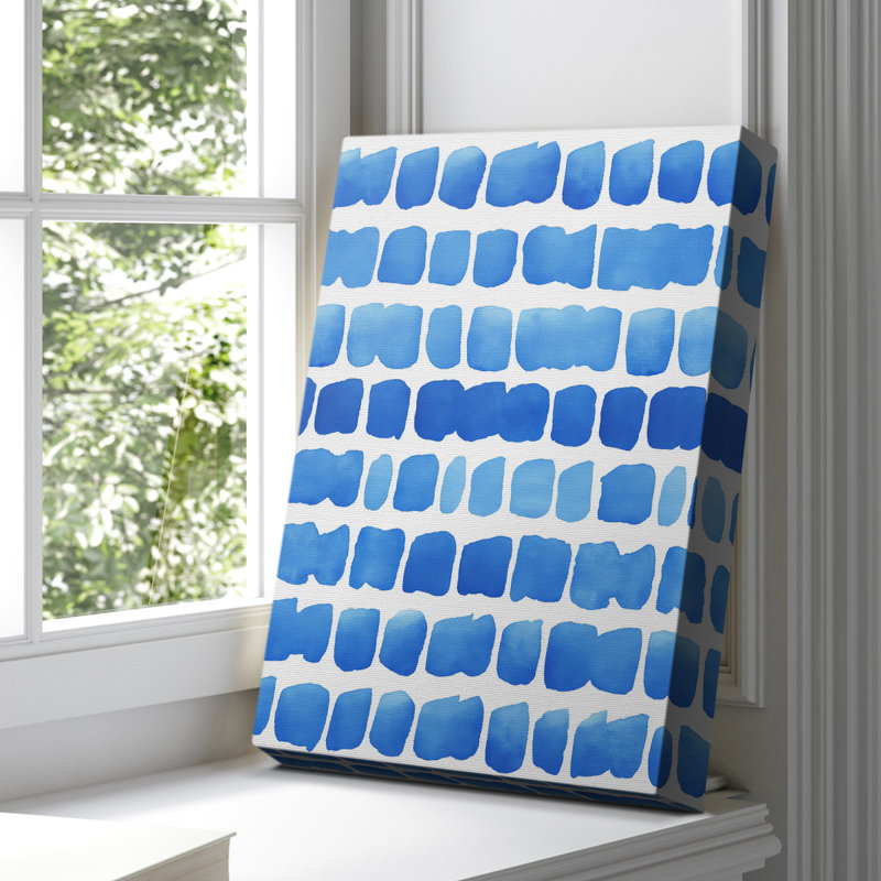 Toile tendue abstraite avec châssis de couleur cccxcix - prête à être accrochée, H 27 po x l 18 po