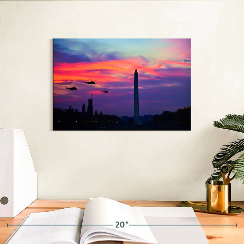 Helicopters In Washington DC, 8" H x 12" W